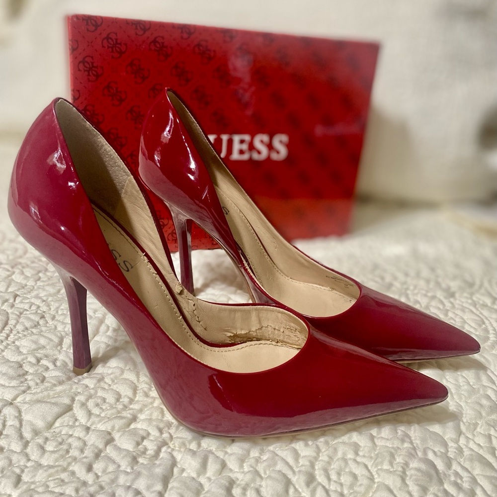 GUESS Women's Red Stiletto Heels